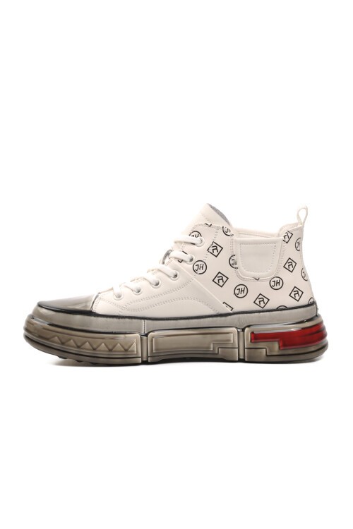 Ayakmod Beyaz Erkek Hi Sneaker