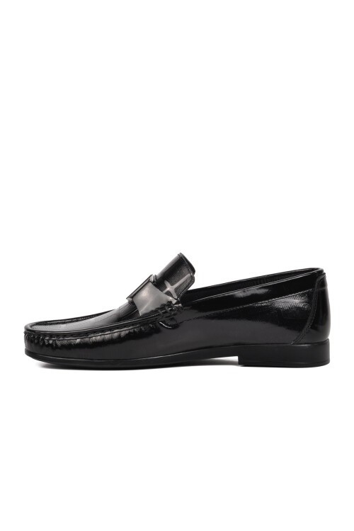 Pierre Cardin Siyah Rugan Hakiki Deri Erkek Loafer Ayakkabı