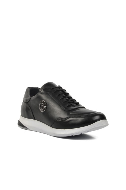 Ayakmod Siyah-Beyaz Hakiki Deri Erkek Günlük Ayakkabı