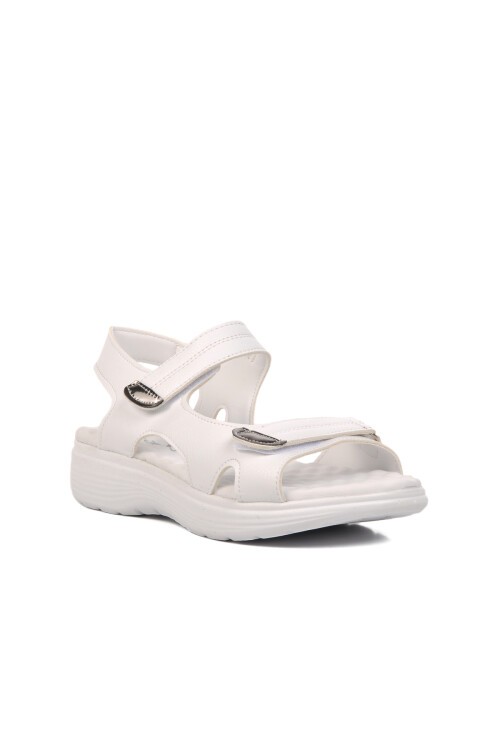 Ayakmod Beyaz Kadın Sandalet