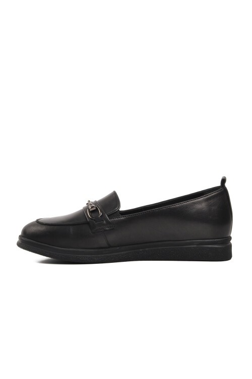 Ayakmod Siyah Kadın Loafer Ayakkabı