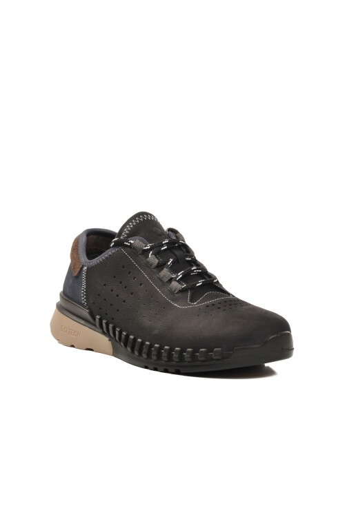 Ayakmod Antrasit Erkek Haki Deri Günlük Ayakkabı