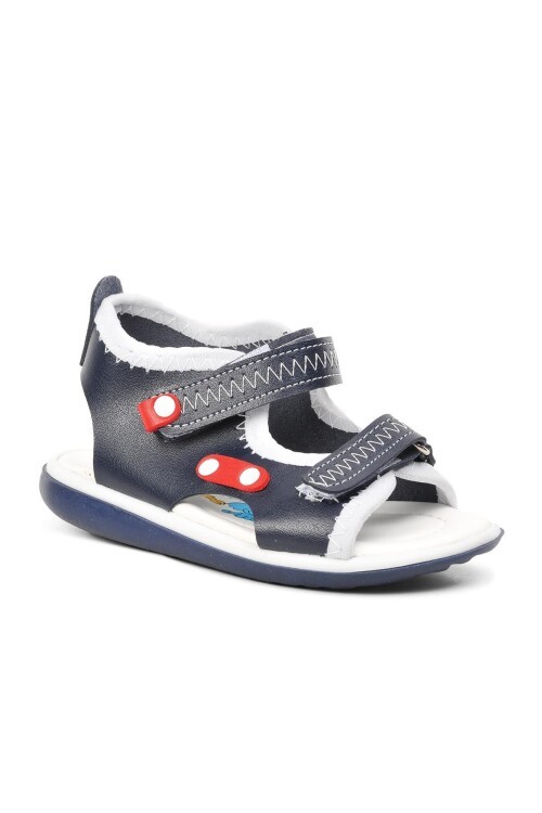 Lacivert-Kırmızı-Beyaz Erkek Çocuk Sandalet