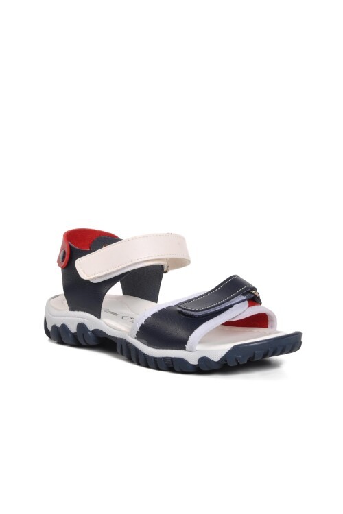 Ayakmod Lacivert-Kırmızı-Beyaz Erkek Çocuk Sandalet