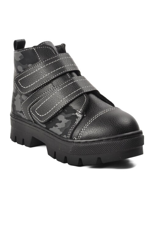 Ayakmod Siyah Kamuflaj Çocuk Bot