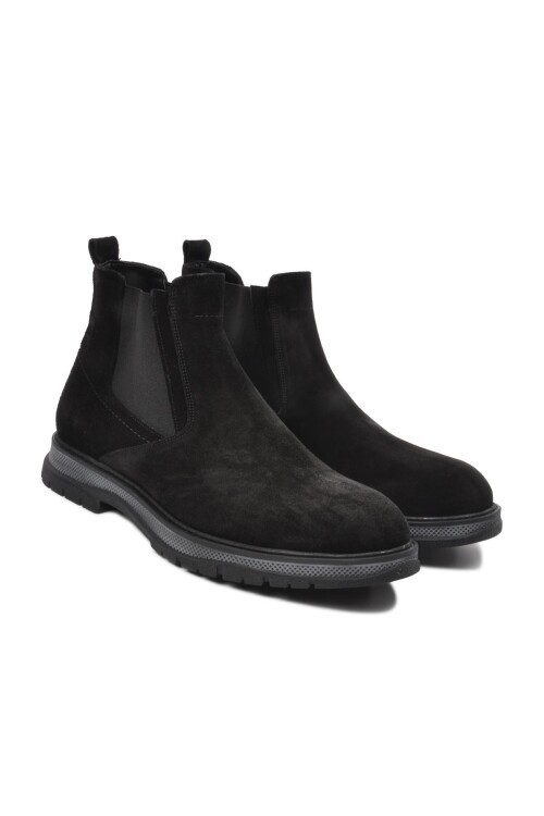 Ayakmod Hakiki Deri Siyah Nubuk Hakiki Deri Erkek Klasik Ayakkabı