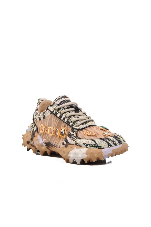 Ayakmod Bej Kadın Spor Ayakkabı