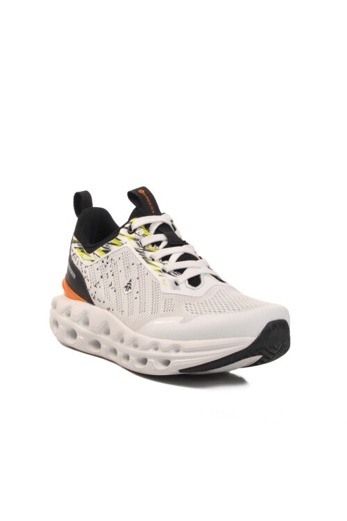Beyaz-Neon Sarı Fileli Erkek Spor Ayakkabı Gabi 25053 M