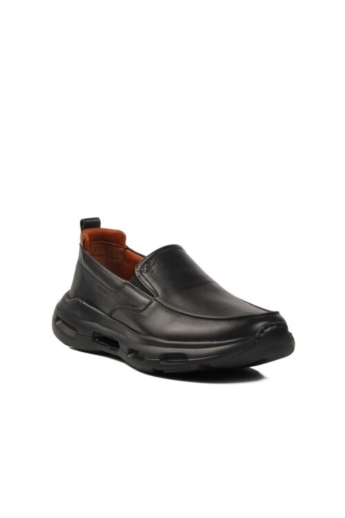 Siyah Hakiki Deri Erkek Günlük Ayakkabı 152-21399 M