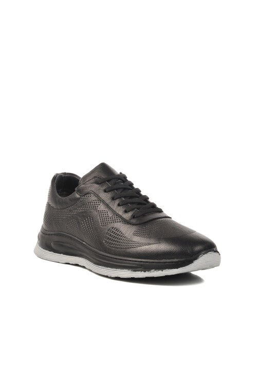 Siyah Hakiki Deri Erkek Günlük Ayakkabı 402 M