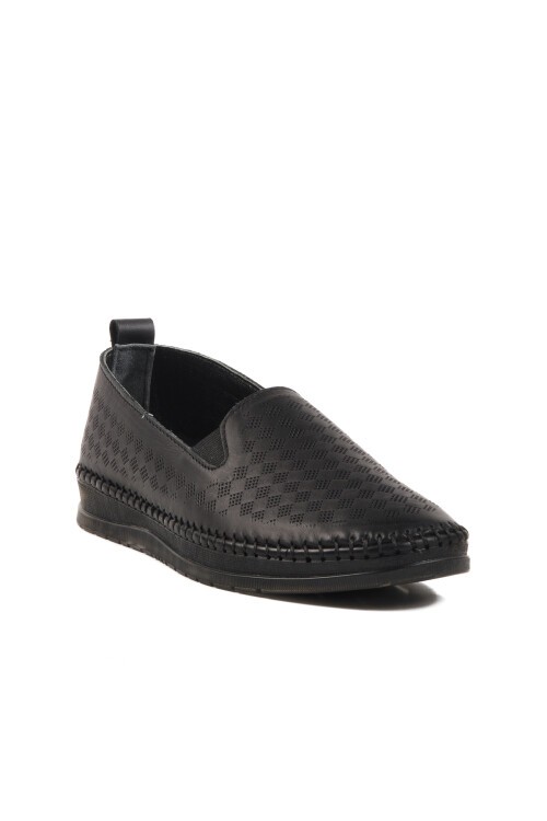 Siyah Hakiki Deri Kadın Günlük Ayakkabı 510 Z