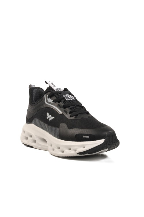 Siyah Fileli Memory Foam Kadın Spor Ayakkabı Nora Z-25416 G