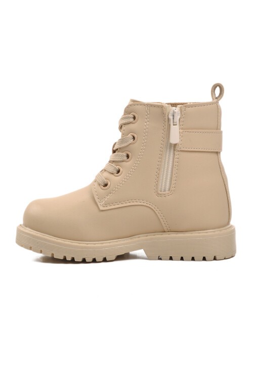 Bej  Çocuk Fermuarlı Bot 24030 P