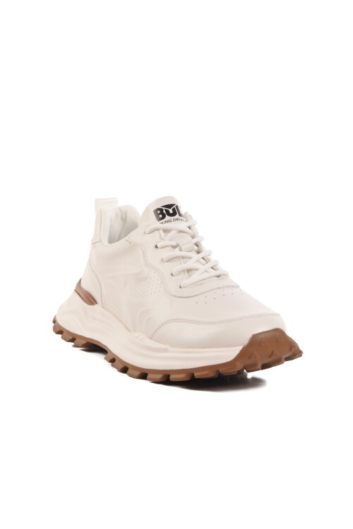 Beyaz Memory Foam Hakiki Deri Erkek Spor Ayakkabı 250427 M