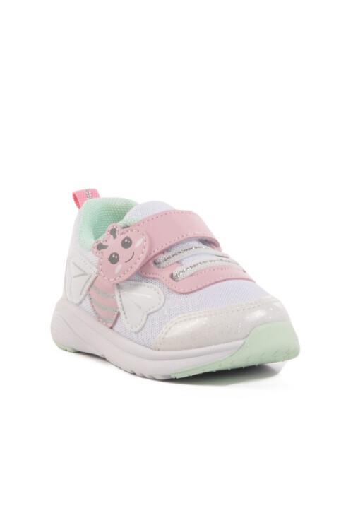 Beyaz Cırtlı Fileli Hafifi Kız Çocuk Spor Ayakkabı 1932 İ