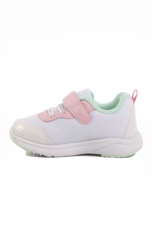 Beyaz Cırtlı Fileli Hafifi Kız Çocuk Spor Ayakkabı 1932 İ