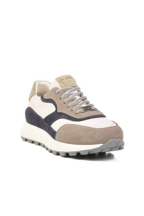 Gri-Beyaz Anatomic Taban Hakiki Deri Erkek Günlük Ayakkabı XS2742-7354 M