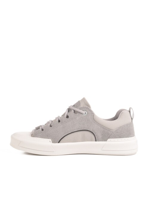 Gri Hakiki Deri Erkek Sneaker 23Corvet M