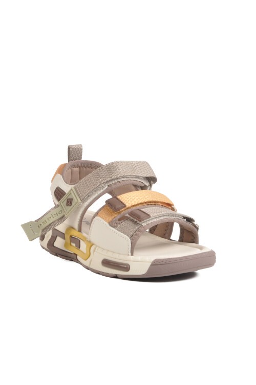 Krem-Kahve Hafif Erkek Çocuk Sandalet 1947 F