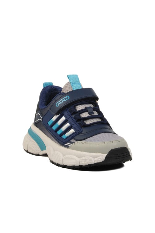 Lacivert Cırtlı Fileli Hafif Erkek Çocuk Spor Ayakkabı 1897 F