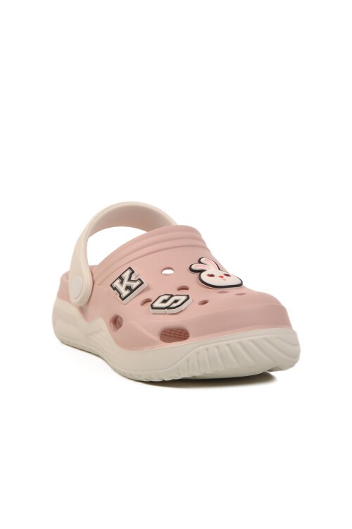 Pudra-Beyaz Kız Çocuk Sabo Terlik F