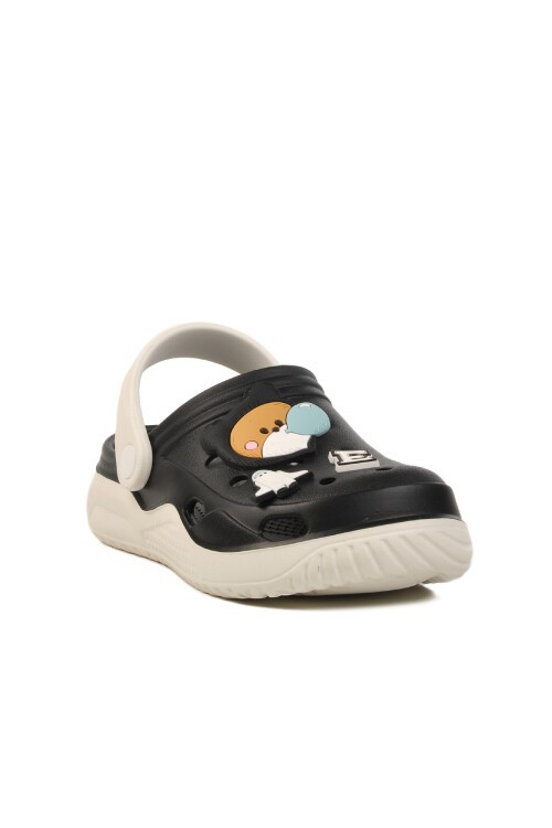 Siyah-Beyaz Kız Çocuk Sabo Terlik  F