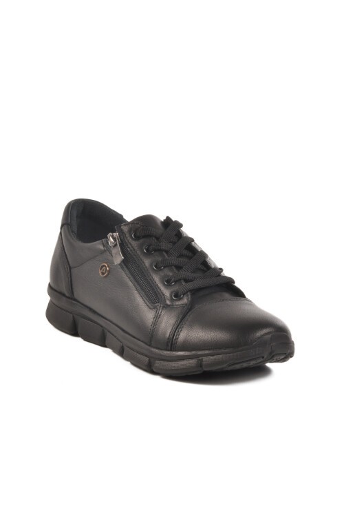 Siyah Hakiki Deri Kadın Günlük Ayakkabı 630 Z