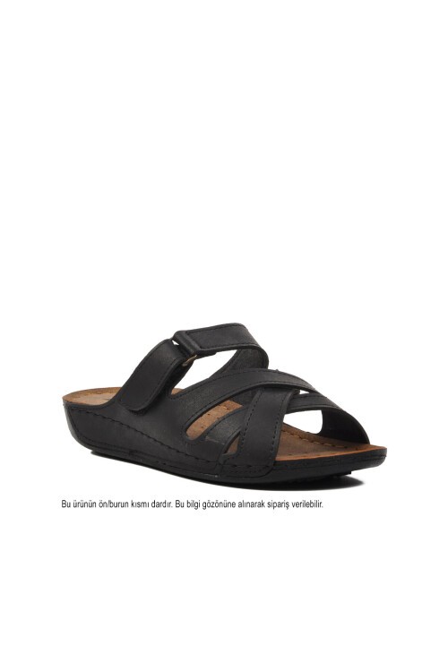 Ayakmod Siyah Kadın Terlik DAR KALIP