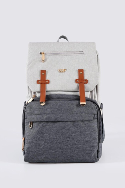 Bej-Gri Unisex Sırt Çantası Ccs London 51768