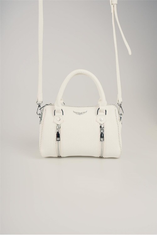 Beyaz Kadın Omuz Çantası Ccs London 17822
