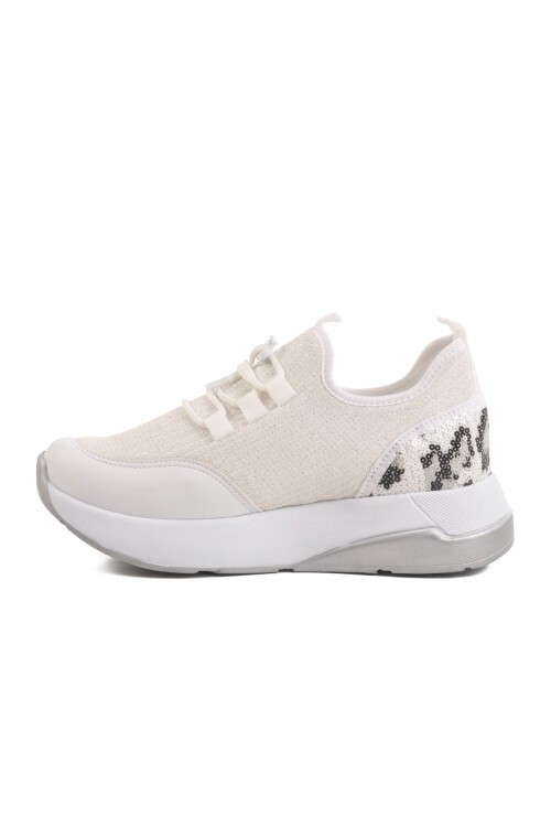 Beyaz Fileli Kadın Günlük Ayakkabı 702417 Z