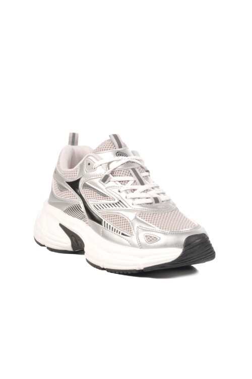 Gümüş Fileli Kadın Spor Ayakkabı GS-251-530 G