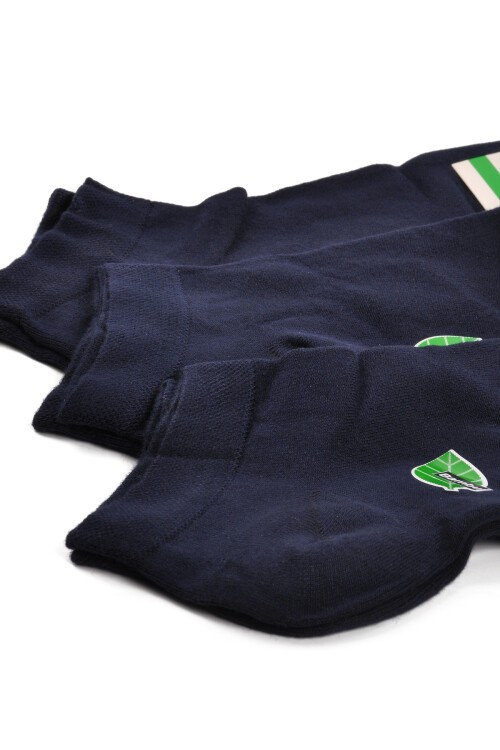 Lacivert  Unisex Çorap 24K004 3lü Patik Çorap