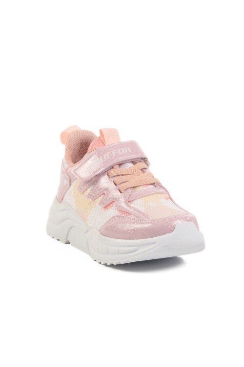 Pudra-Beyaz Fileli Çocuk Spor Ayakkabı 2320 P