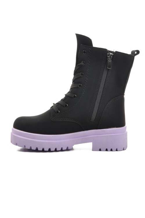 Siyah-Lila Çocuk Bot Leonis F