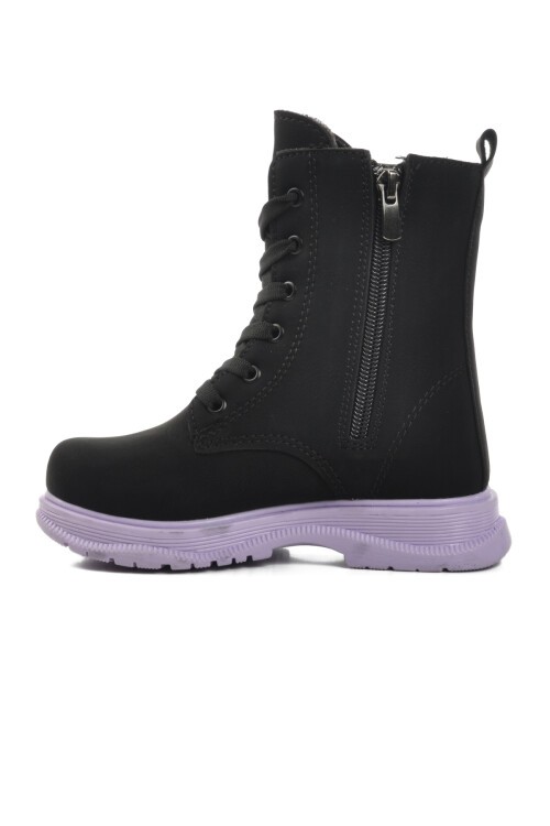 Siyah-Lila Fermuarlı Çocuk Bot Leonis P