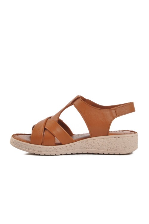 Taba Hakiki Deri Kadın Sandalet 9216 Z