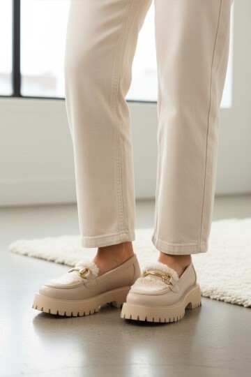 Bej Cilt Kadın Günlük Ayakkabı 572461 Z