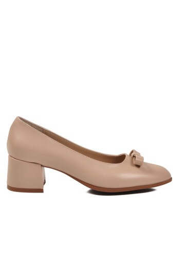 Bej Cilt Kadın Topuklu Ayakkabı 519081 Z