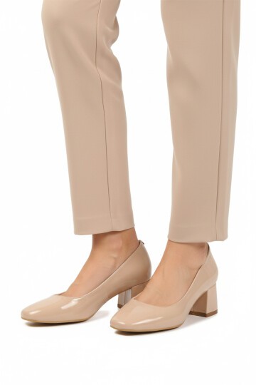 Bej Rugan Kadın Topuklu Ayakkabı 695042 Z