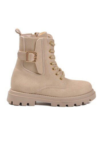 Bej İçi Polarlı Fermuarlı Çocuk Bot Aleda F