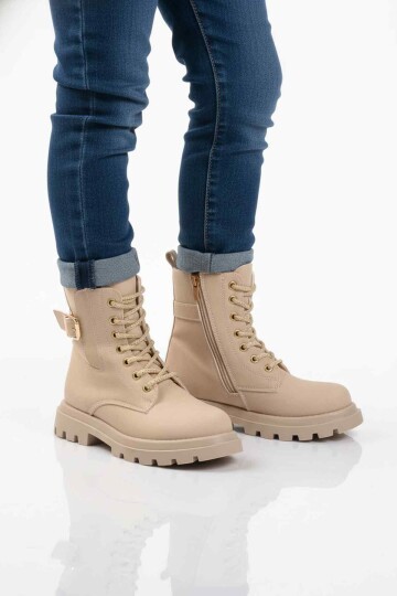 Bej İçi Polarlı Fermuarlı Çocuk Bot Aleda F