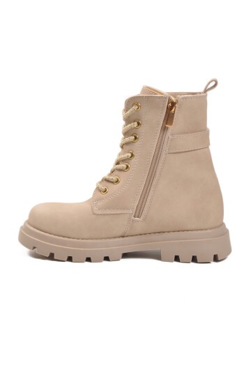 Bej İçi Polarlı Fermuarlı Çocuk Bot Aleda F