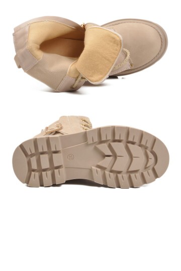 Bej İçi Polarlı Fermuarlı Çocuk Bot Aleda F