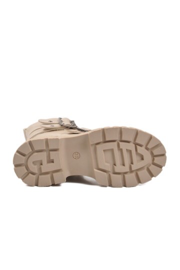 Bej İçi Polarlı Fermuarlı Çocuk Bot Caneda F