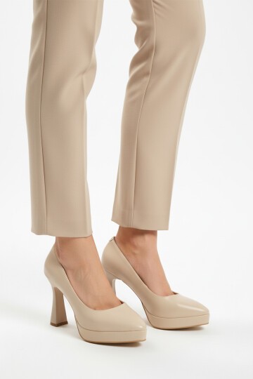 Bej Kadın Topuklu Ayakkabı 448206 Z