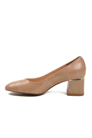 Bej Yılan Hafif Kadın Abiye Ayakkabı 357184 Z