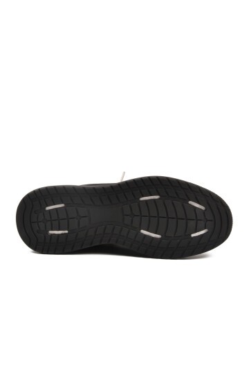 Beyaz Hakiki Deri Lastik Bağcıklı Erkek Günlük Ayakkabı 25K500-1 M