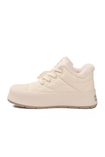 Beyaz İçi Polarlı Kadın Sneaker Chizy Z