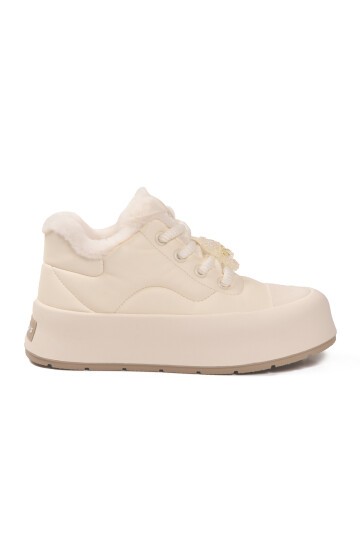 Beyaz İçi Polarlı Kadın Sneaker Chizy Z